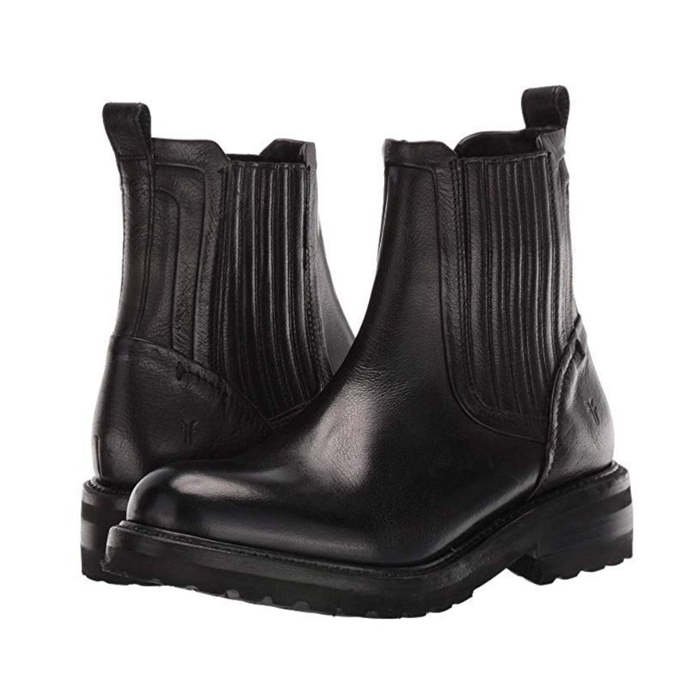Women’s Frye Black Ella Moto Chelsea Boots